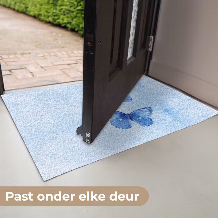 Deurmat - Vlinders - Sierlijk - Blauw — 7