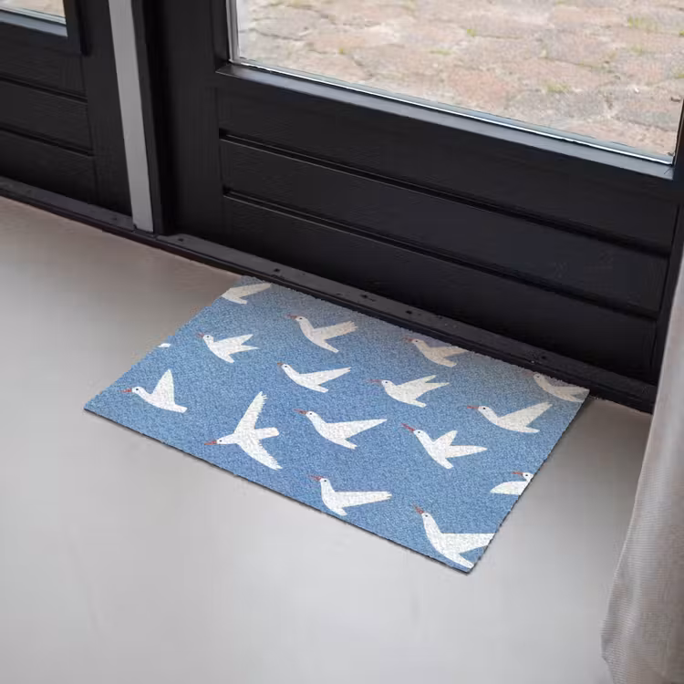 Deurmat - Vogels - Wit - Patroon — 2