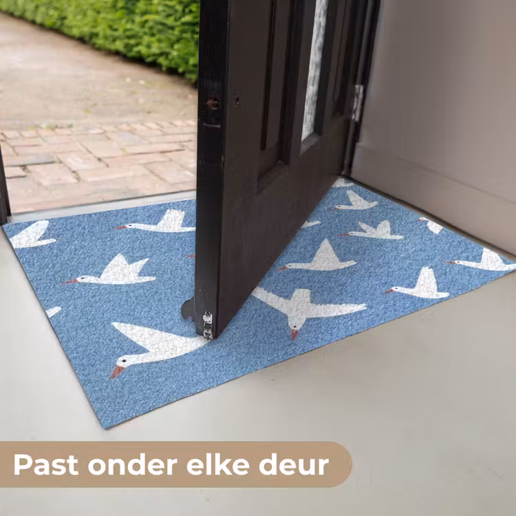 Deurmat - Vogels - Wit - Patroon — 7