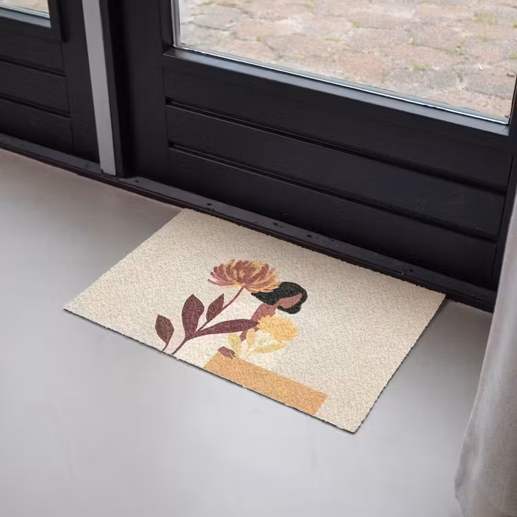 Deurmat - Vrouw - Minimalistisch - Bloem — 2