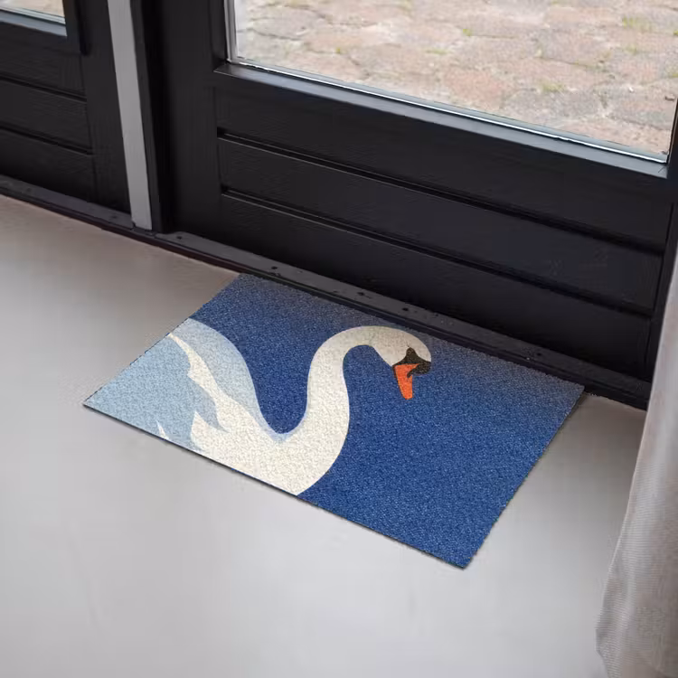 Deurmat - Zwaan - Wit - Snavel - Illustratie — 2