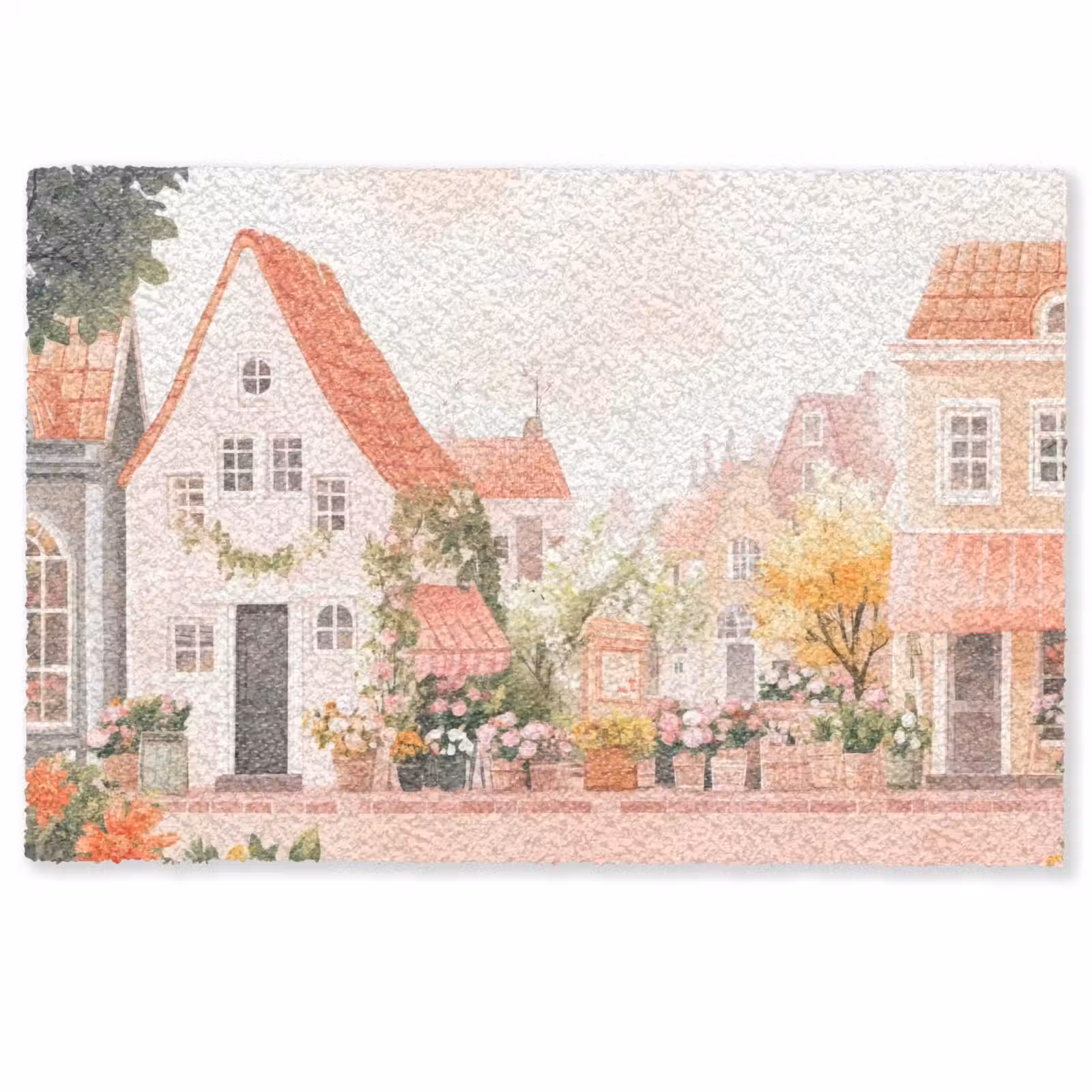 Deurmat - Bloemen - Huizen - Dorp — 1