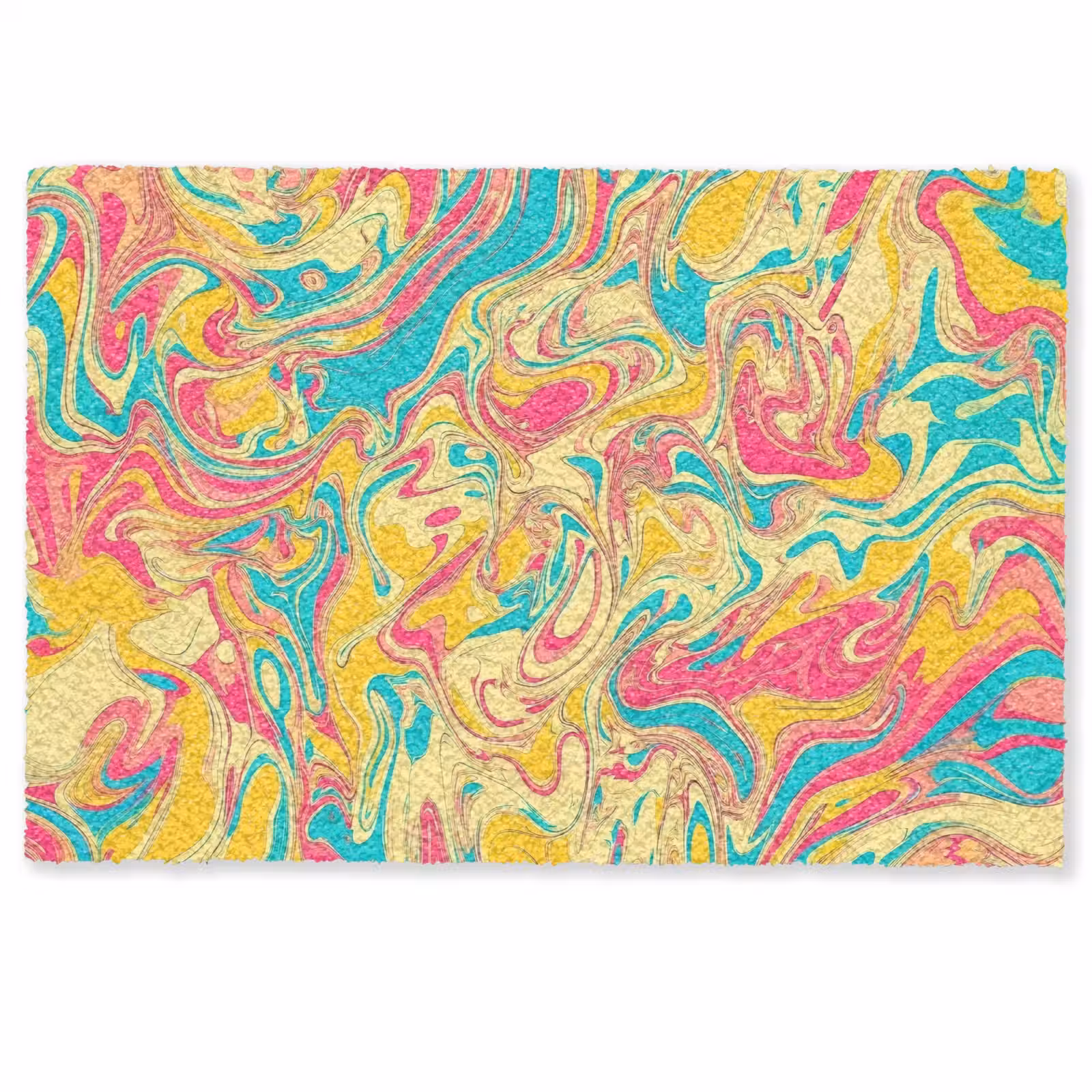 Deurmat - Geel - Roze - Blauw - Retro — 1