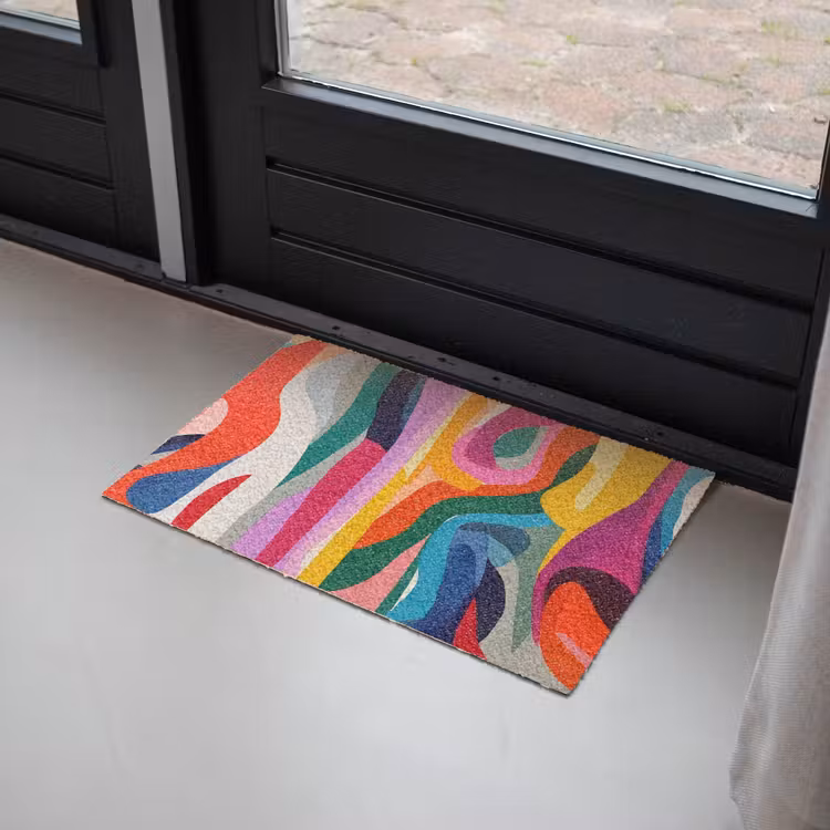 Deurmat - Abstract - Kleurrijk - Golven - Lijnen — 2