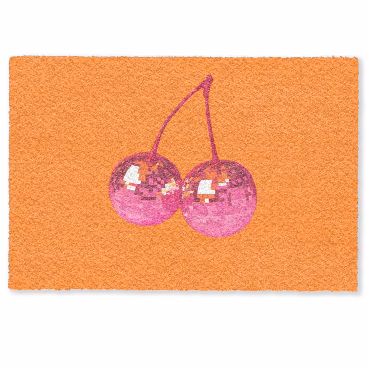 Deurmat - Discoballen - Kers - Spiegels - Roze — 1