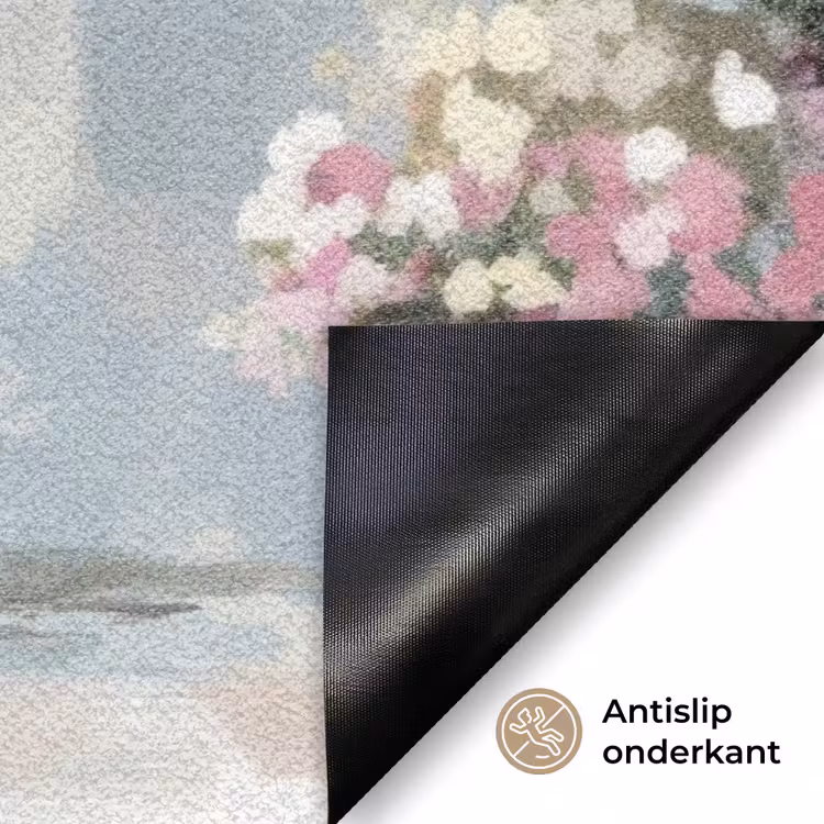Deurmat - Fiets - Pastelkleuren - Bloemen — 6