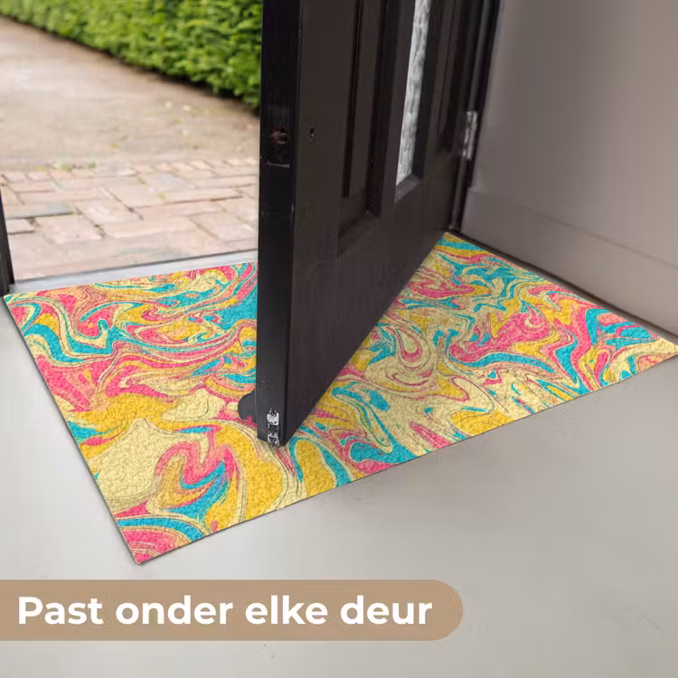 Deurmat - Geel - Roze - Blauw - Retro — 7