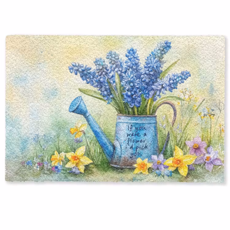 Deurmat - Lavendelbloemen - Quote - Gieter — 1