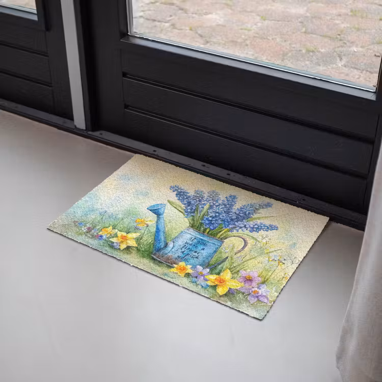 Deurmat - Lavendelbloemen - Quote - Gieter — 2
