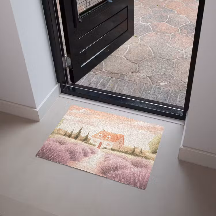 Deurmat - Lavendelveld - Huis - Paars — 4