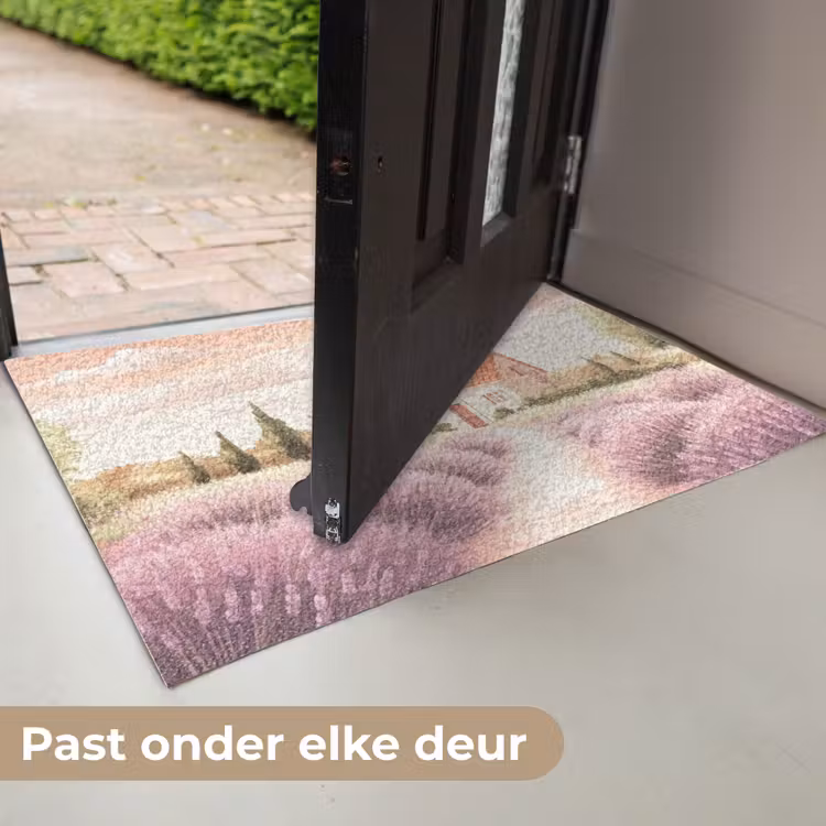 Deurmat - Lavendelveld - Huis - Paars — 7