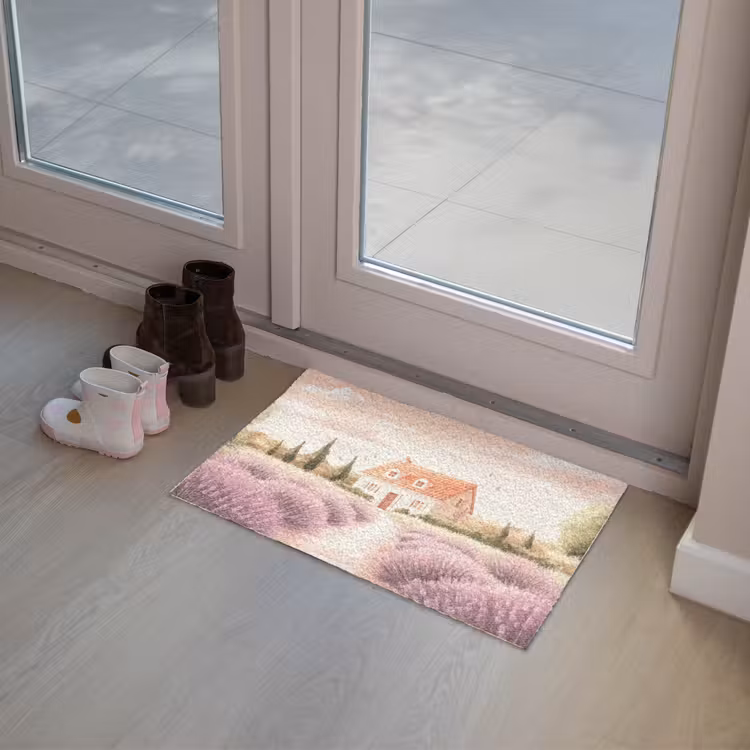 Deurmat - Lavendelveld - Huis - Paars — 8
