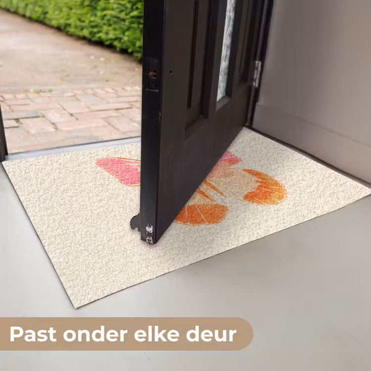 Deurmat - Oranje - Vlinder - Minimalistisch — 7