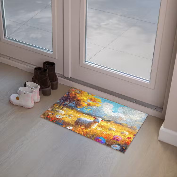 Deurmat - Schaap - Weide - Bloemen — 8