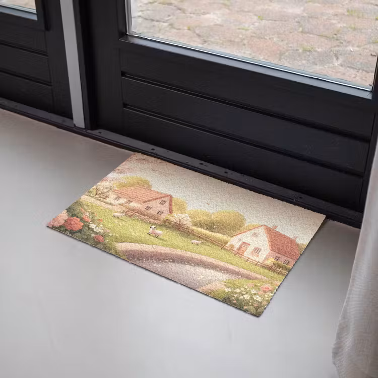 Deurmat - Schapen - Huisje - Platteland — 2