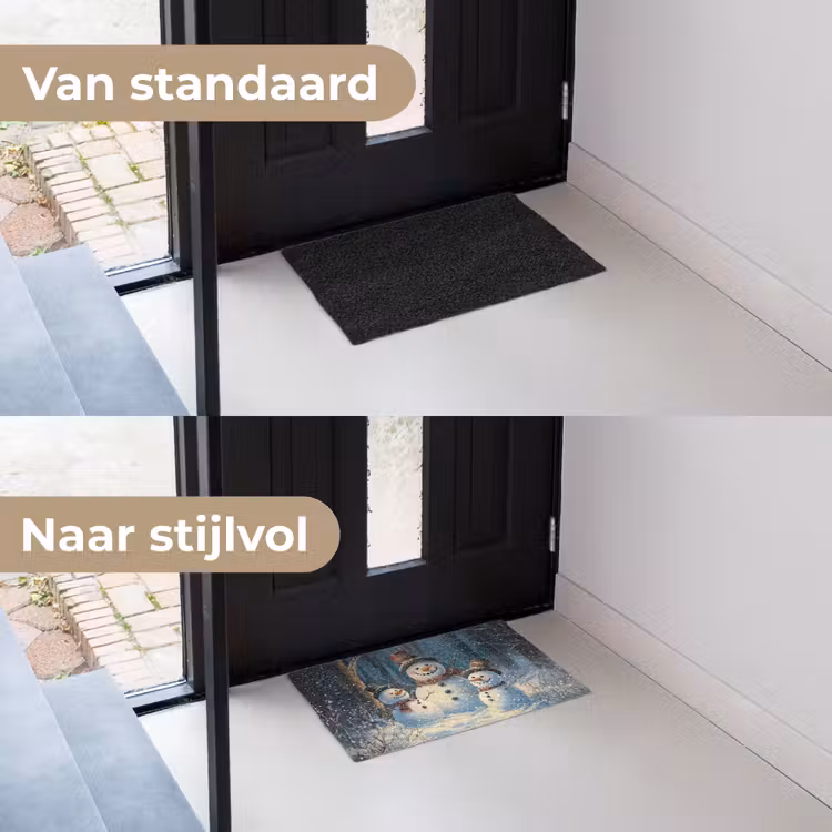 Deurmat - Sneeuwpop - Sneeuw - Winter - Bos — 3