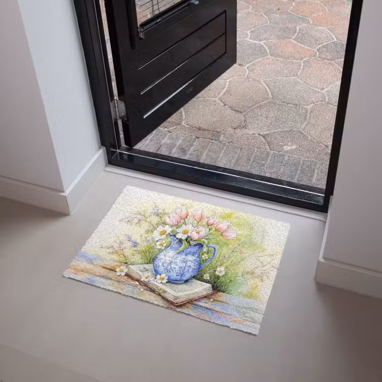 Deurmat - Vaas - Delftsblauw - Madeliefjes — 4