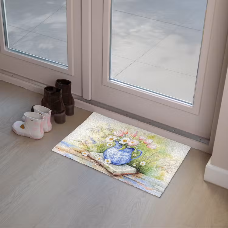 Deurmat - Vaas - Delftsblauw - Madeliefjes — 8