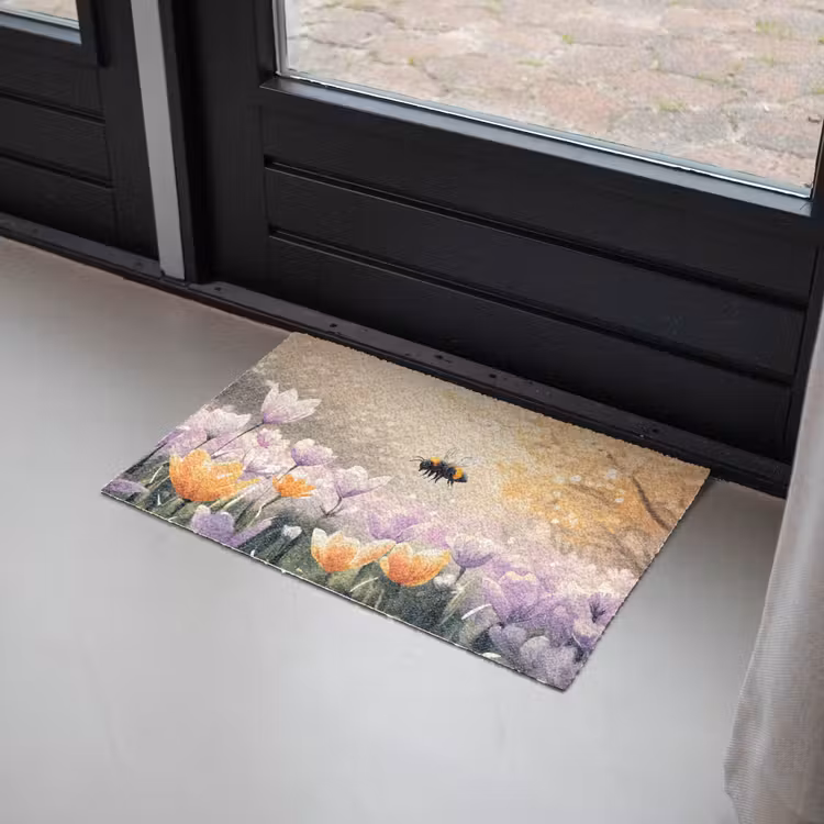 Deurmat - Viooltjes - bij - Zonlicht — 2