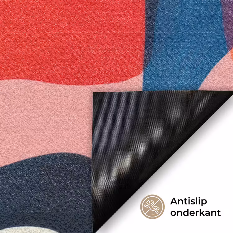 Deurmat - Vormen - Golvend - Abstract - Felroze — 6