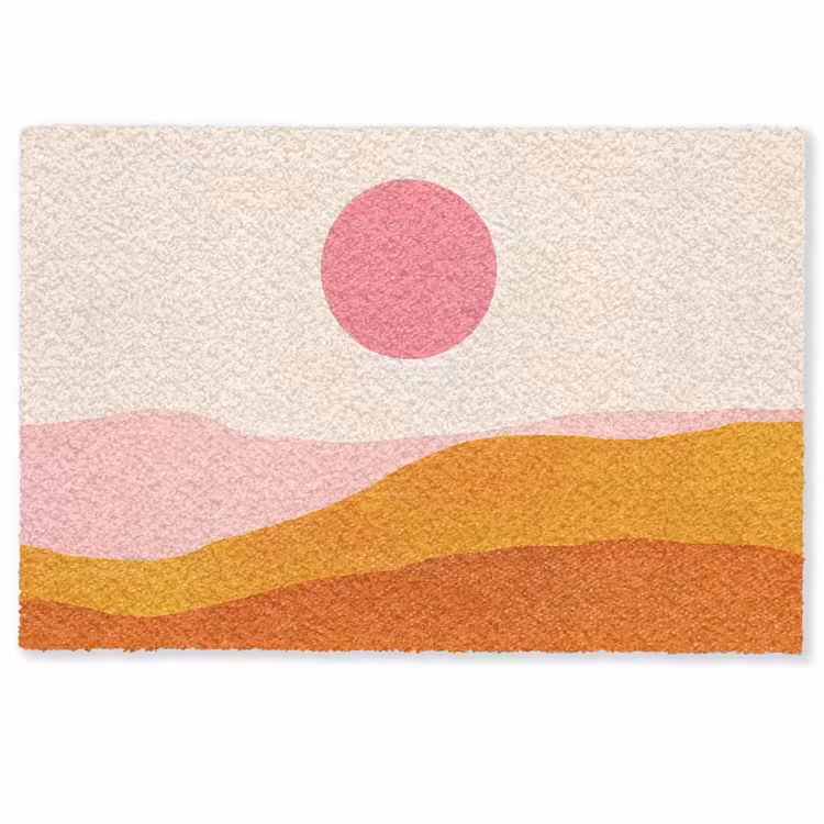Deurmat - Zon - Heuvels - Abstract - Roze — 1
