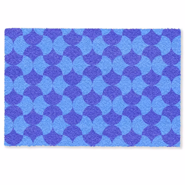 Deurmat - Blauw - Maanvlakken - Patroon — 1