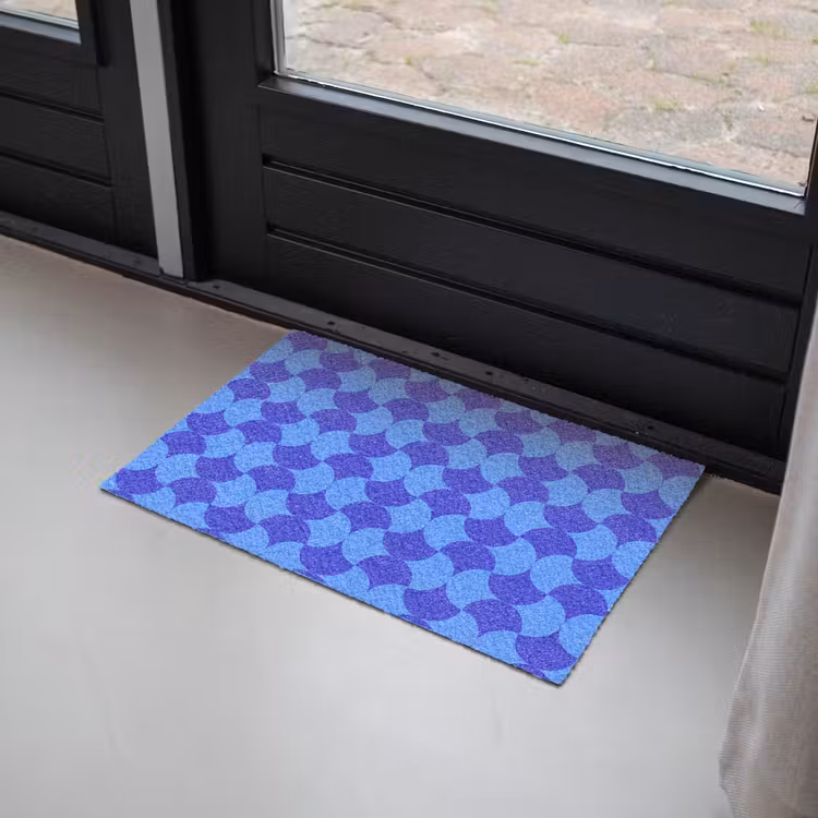 Deurmat - Blauw - Maanvlakken - Patroon — 2