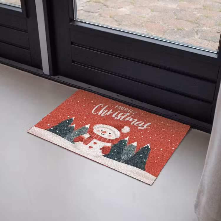 Deurmat - Kerstgroet - Sneeuw - Rood — 2