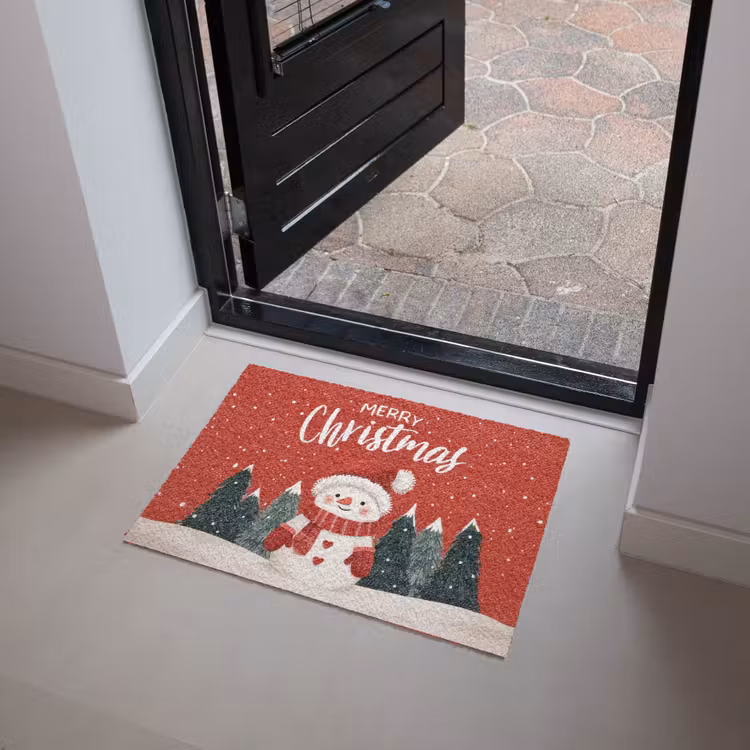 Deurmat - Kerstgroet - Sneeuw - Rood — 4