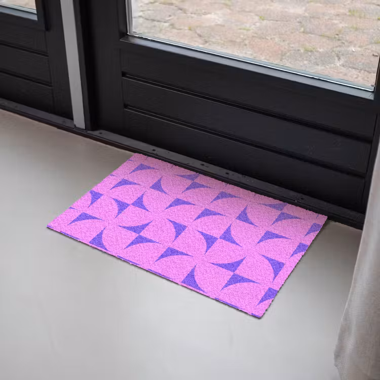 Deurmat - Kwadranten - Paars - Roze - Vierkanten — 2