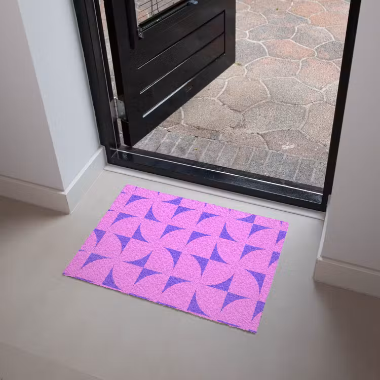 Deurmat - Kwadranten - Paars - Roze - Vierkanten — 4