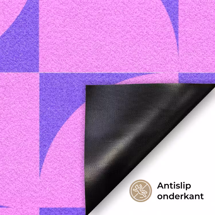 Deurmat - Kwadranten - Paars - Roze - Vierkanten — 6