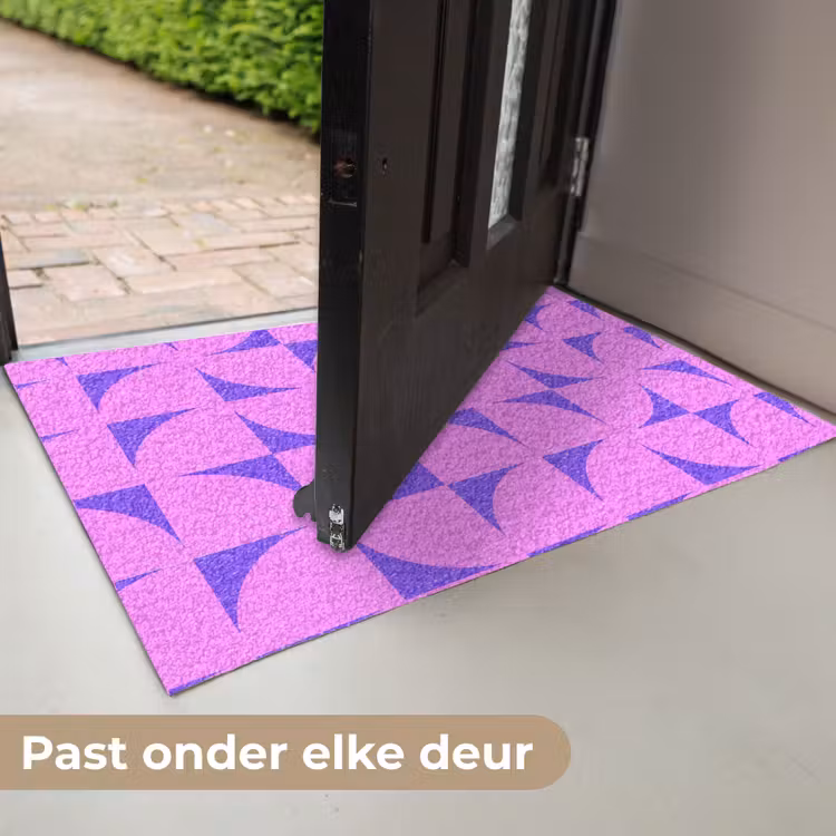 Deurmat - Kwadranten - Paars - Roze - Vierkanten — 7