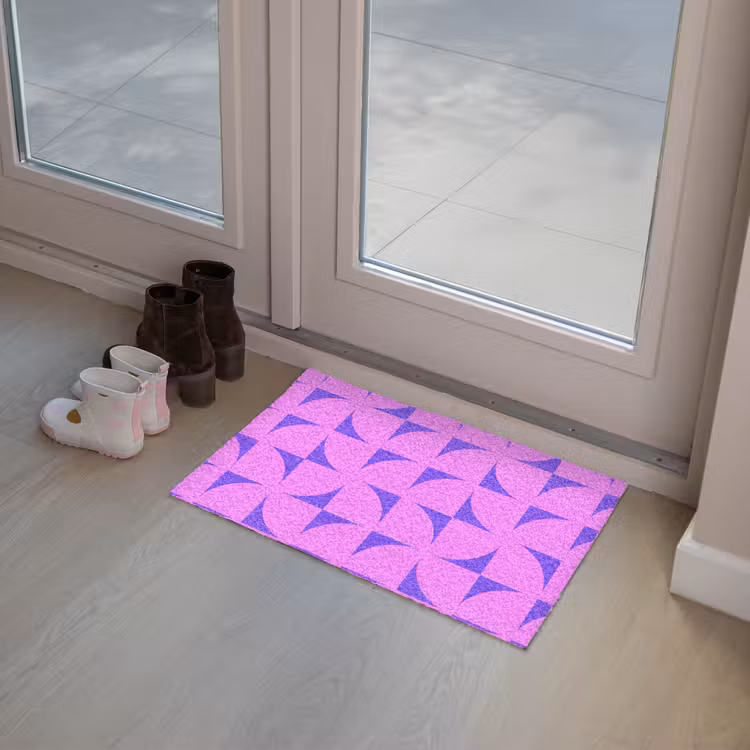 Deurmat - Kwadranten - Paars - Roze - Vierkanten — 8