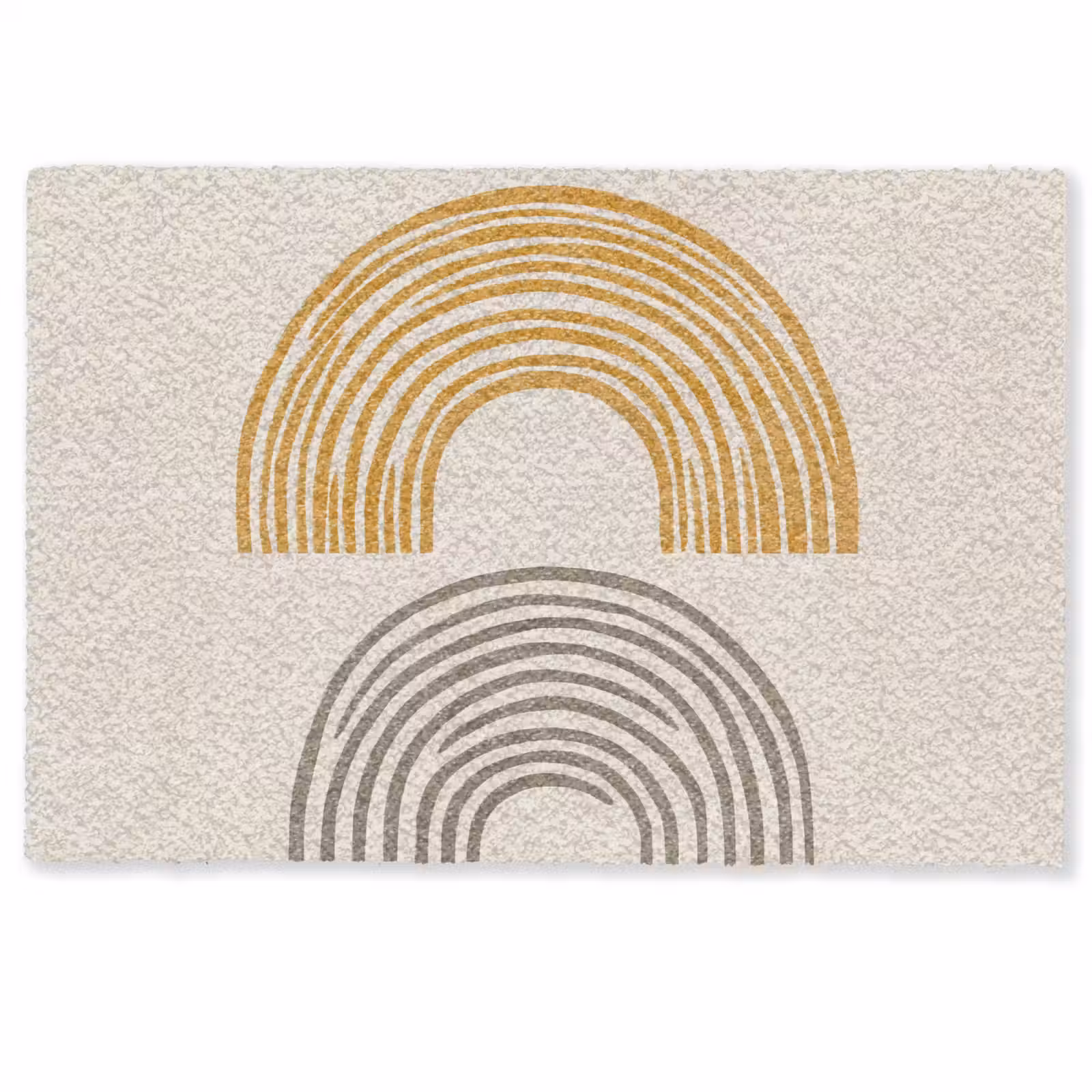 Deurmat - Bogen - Lijnen - Oranje - Minimalistisch — 1