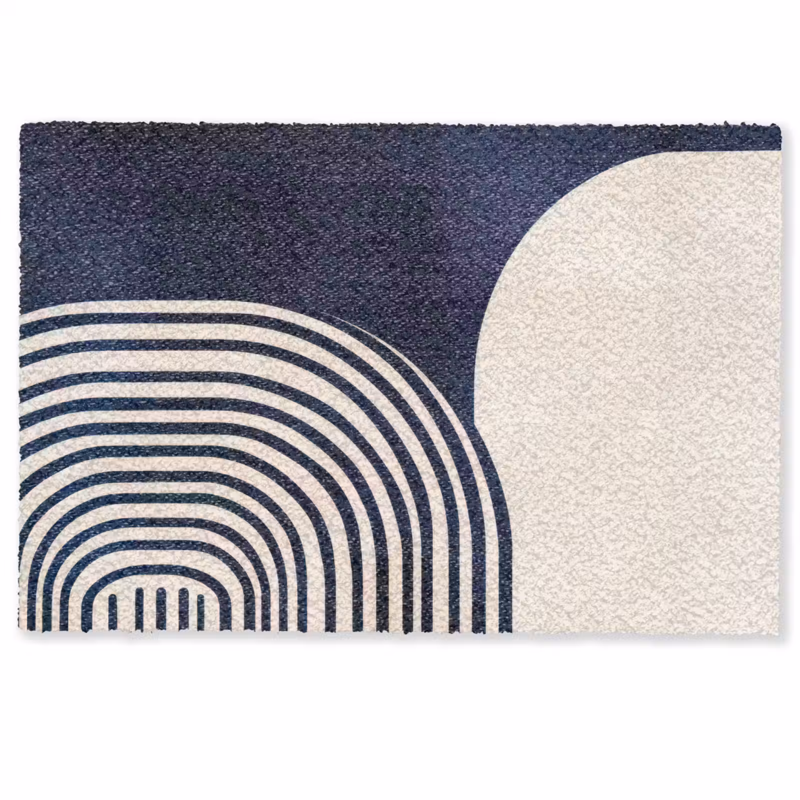 Deurmat - Donkerblauw - Abstract - Lijnen — 1