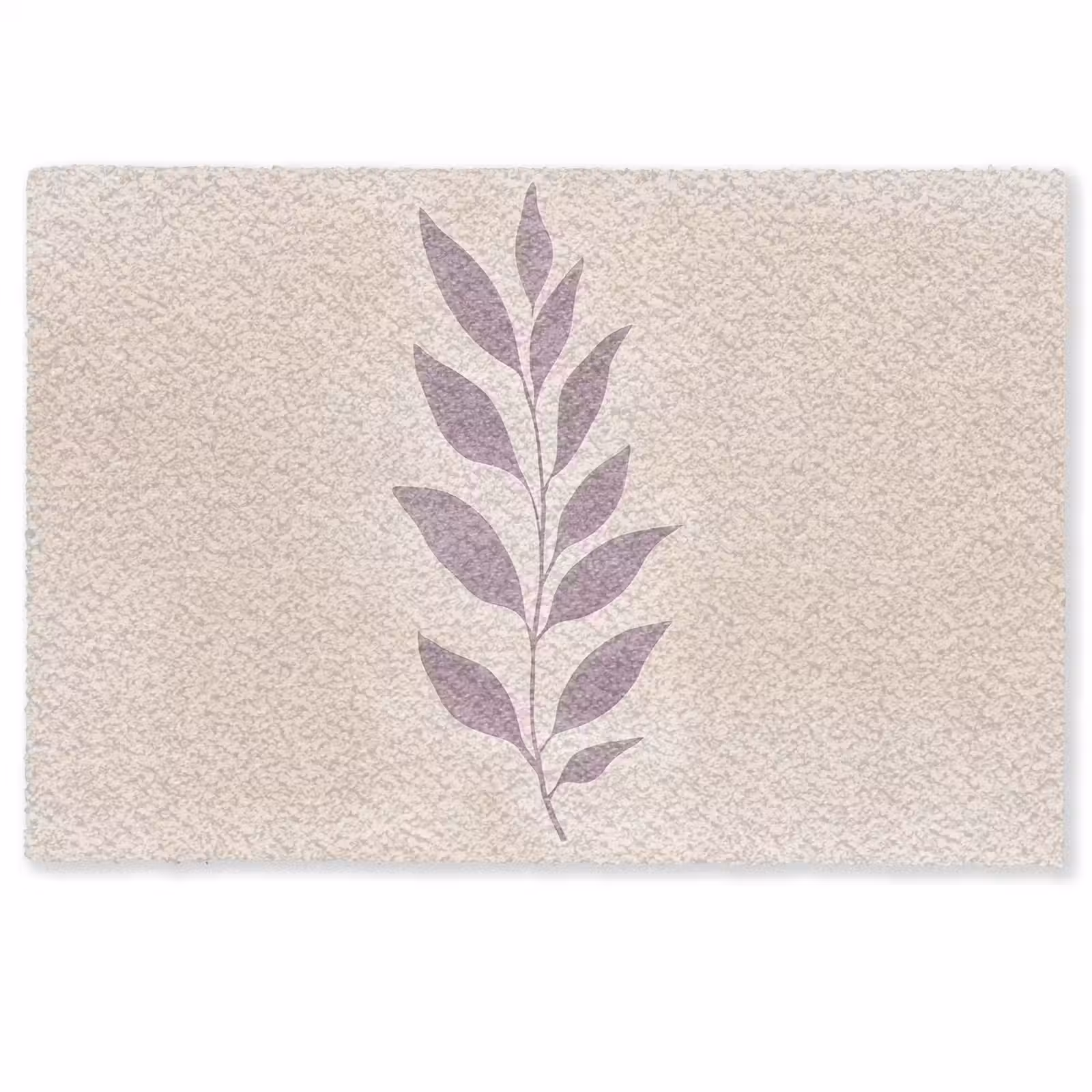 Deurmat - Tak - Bladeren - Minimalistisch - Beige — 1
