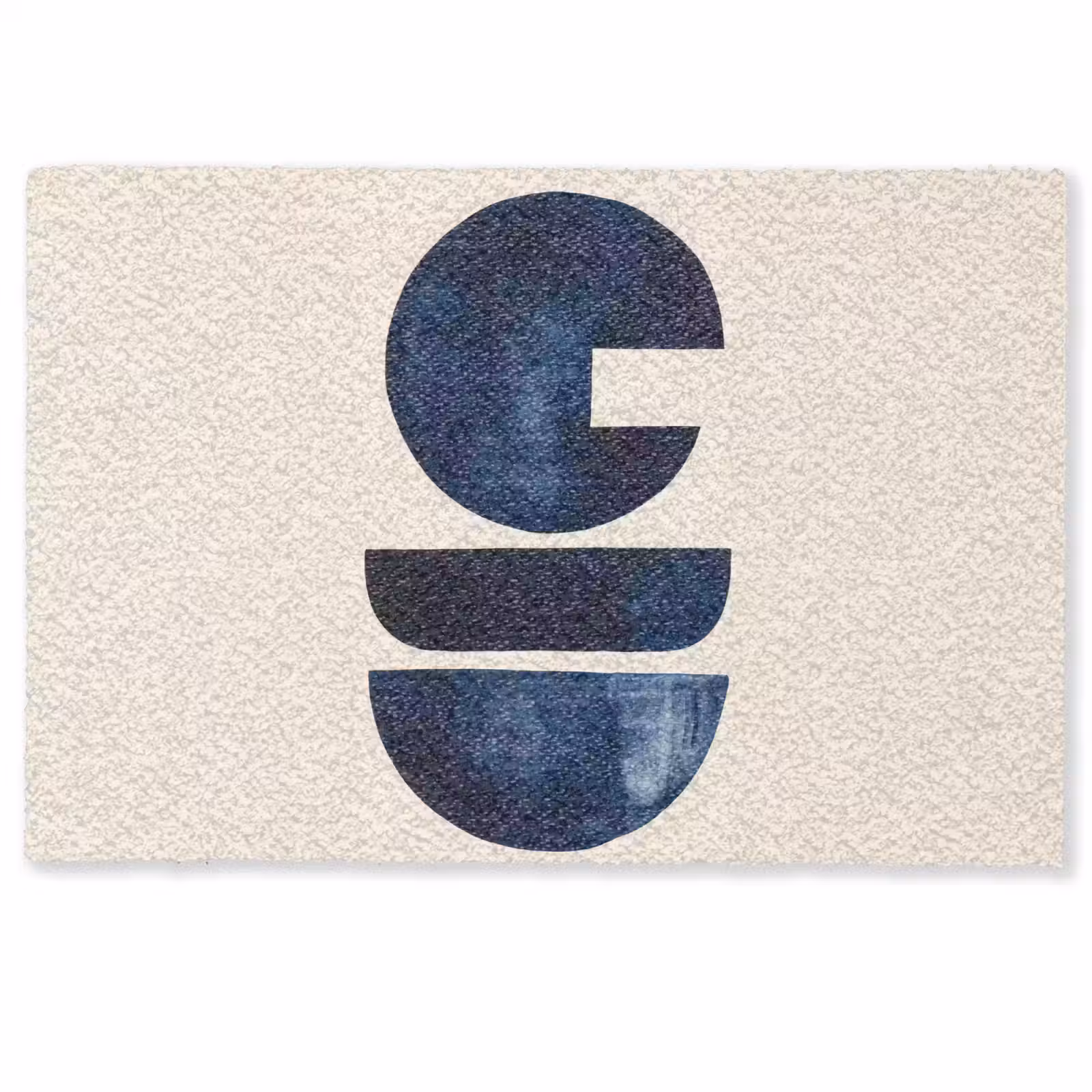 Deurmat - Vormen - Blauw - Abstract — 1