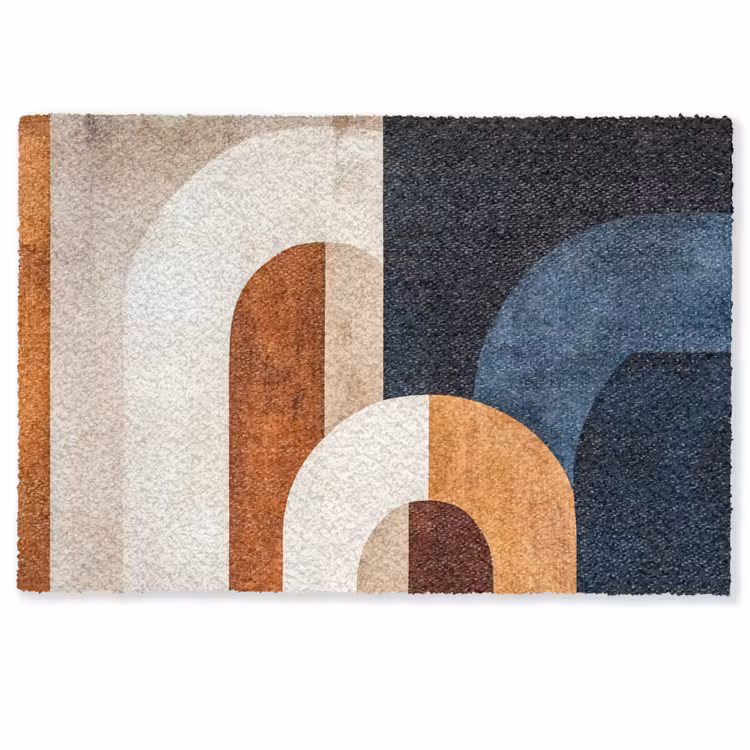 Deurmat - Abstract - Vormen - Donkerblauw — 1