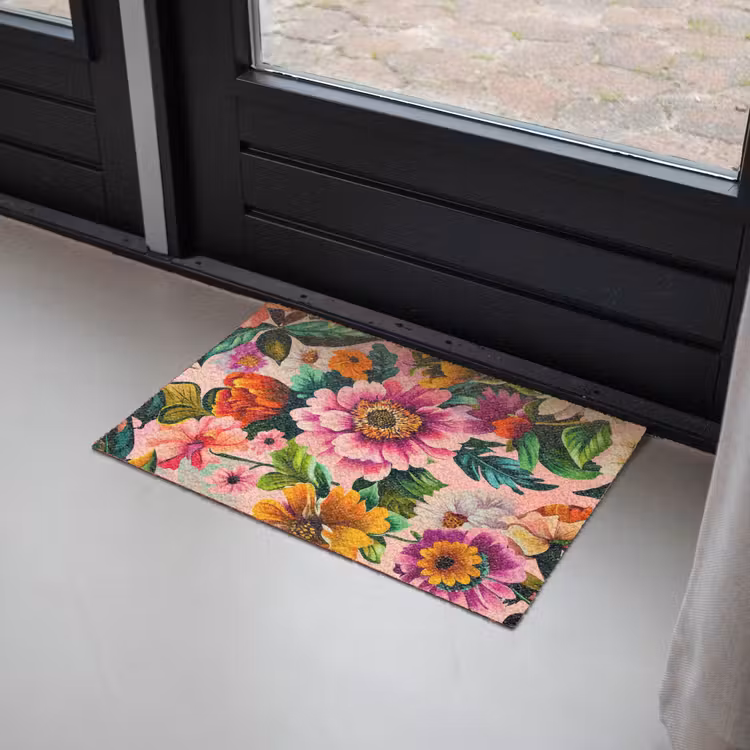 Deurmat - Bloemen - Kleurrijk - Roze — 2