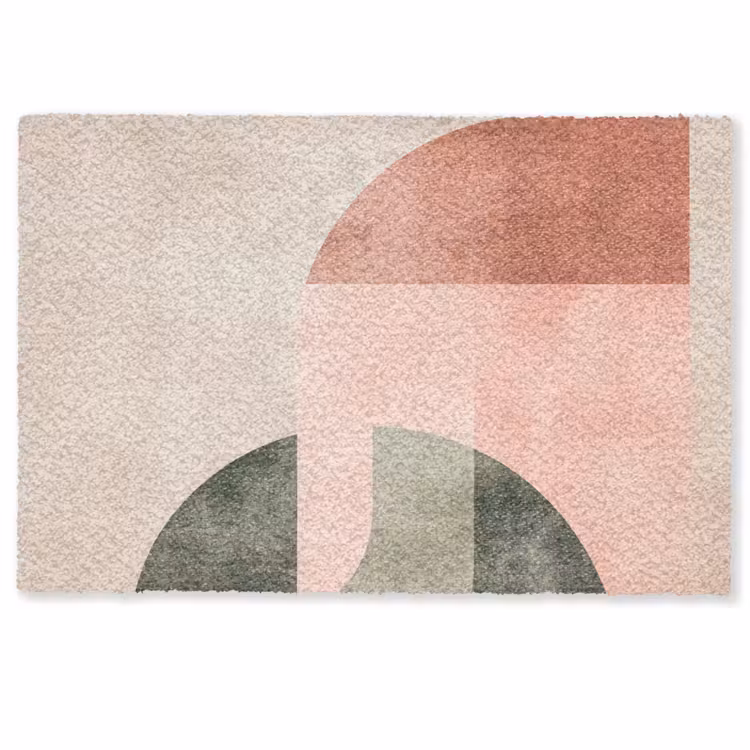 Deurmat - Cirkel - Abstract - Roze — 1