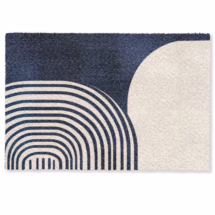 Deurmat - Donkerblauw - Abstract - Lijnen — 1