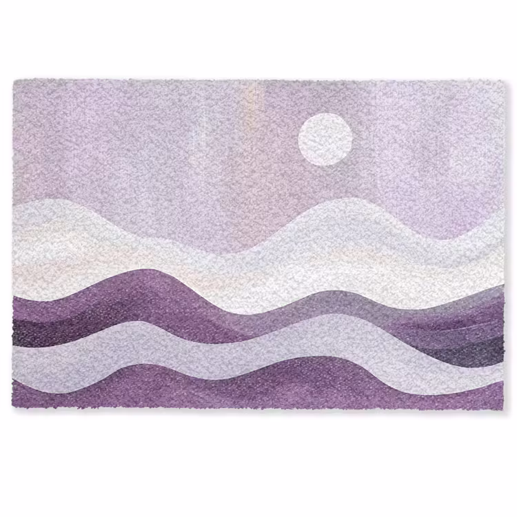 Deurmat - Golven - Heuvels - Abstract - Paars — 1