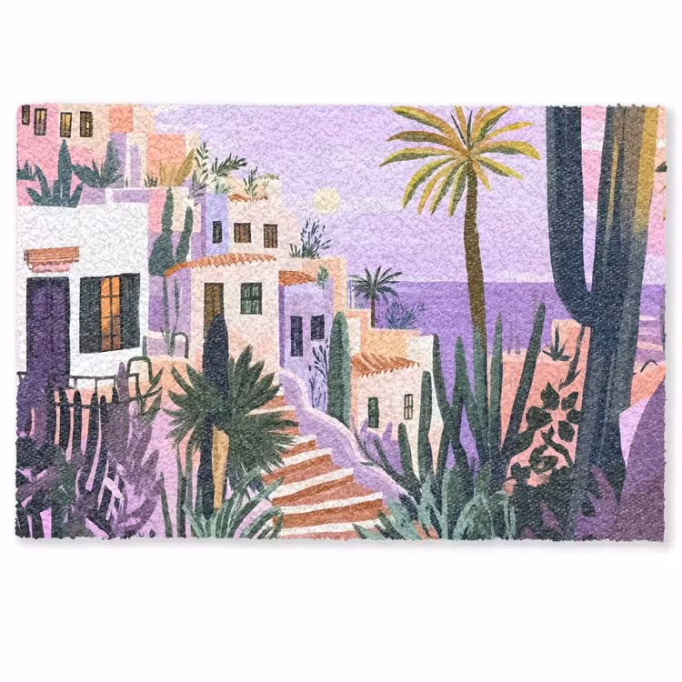 Deurmat - Huizen - Minimalistisch - Palmbomen - Kust — 1