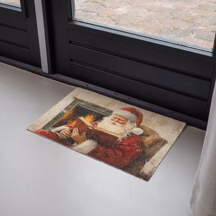 Deurmat - Kerst - Kerstman - Winter - Open Haard — 2