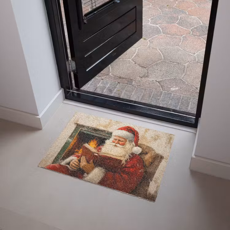Deurmat - Kerst - Kerstman - Winter - Open Haard — 4