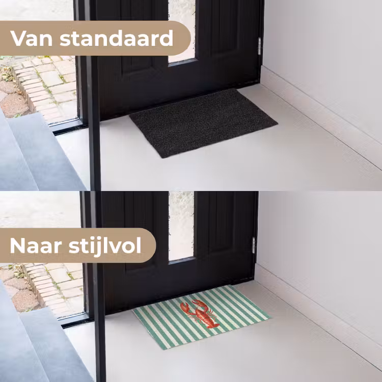 Deurmat - Kreeft - Strepen - Realistisch - Zomers — 3