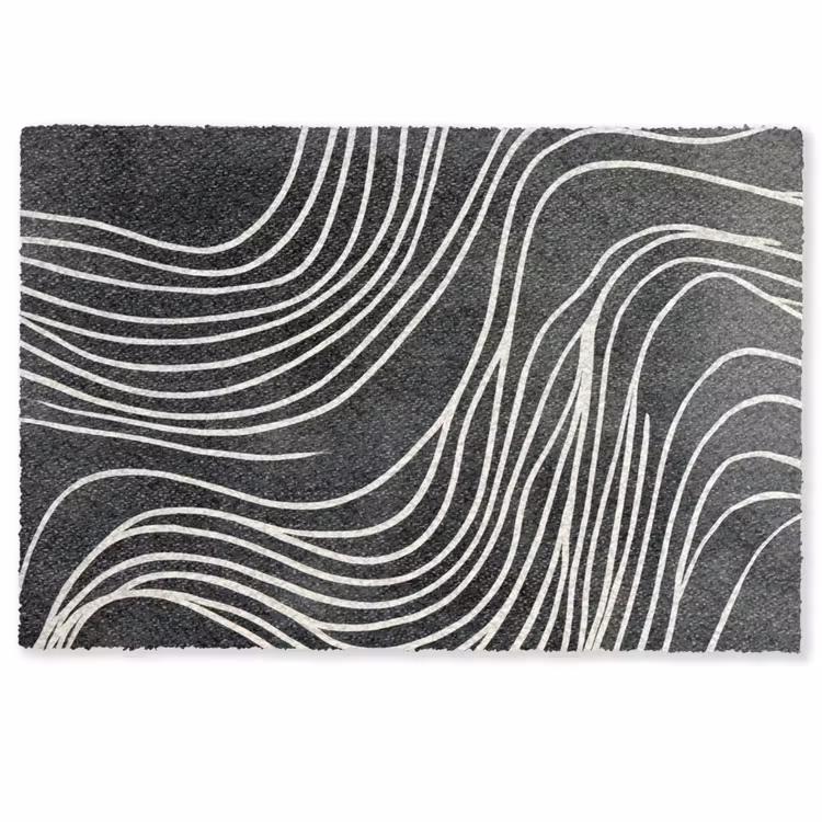 Deurmat - Lijnen - Patroon - Abstract - Wit — 1