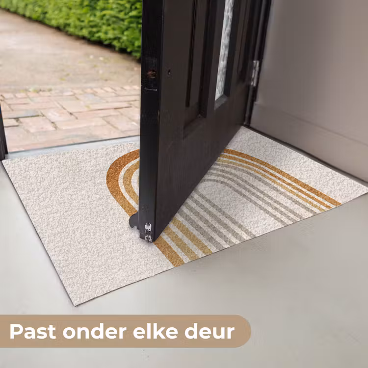 Deurmat - Minimalistisch - Boog - Lijnen - Beige — 7