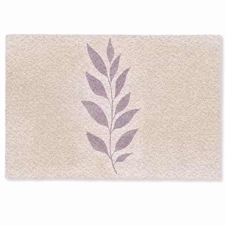 Deurmat - Tak - Bladeren - Minimalistisch - Beige — 1